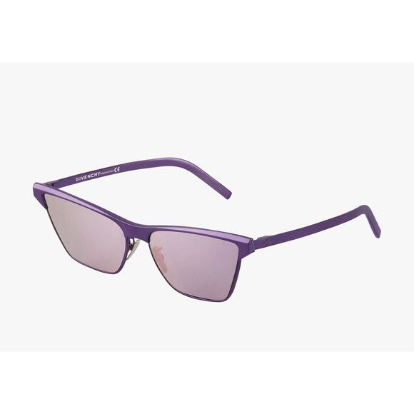 GIVENCHY Prism Purple Metallic Metal Frame Cat Eye Sunglasses Retro 40013U 72C - Picture 1 of 10